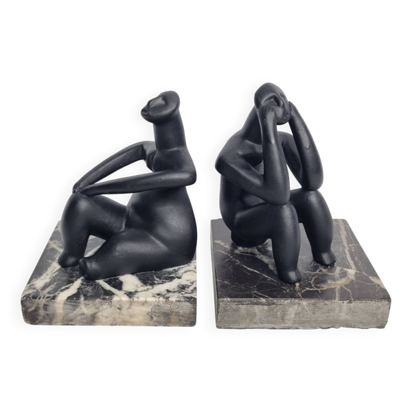Paire de sculptures Hamangia, les Penseurs de Cernavoda, 12 cm — Beyit
