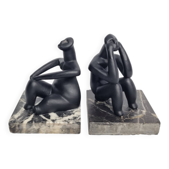 Pair of Hamangia sculptures, the Thinkers of Cernavoda, 12 cm