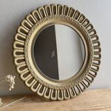 Miroir soleil / fleur laiton vintage