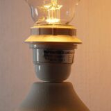 White ceramic table lamp - manufacture of Lunéville