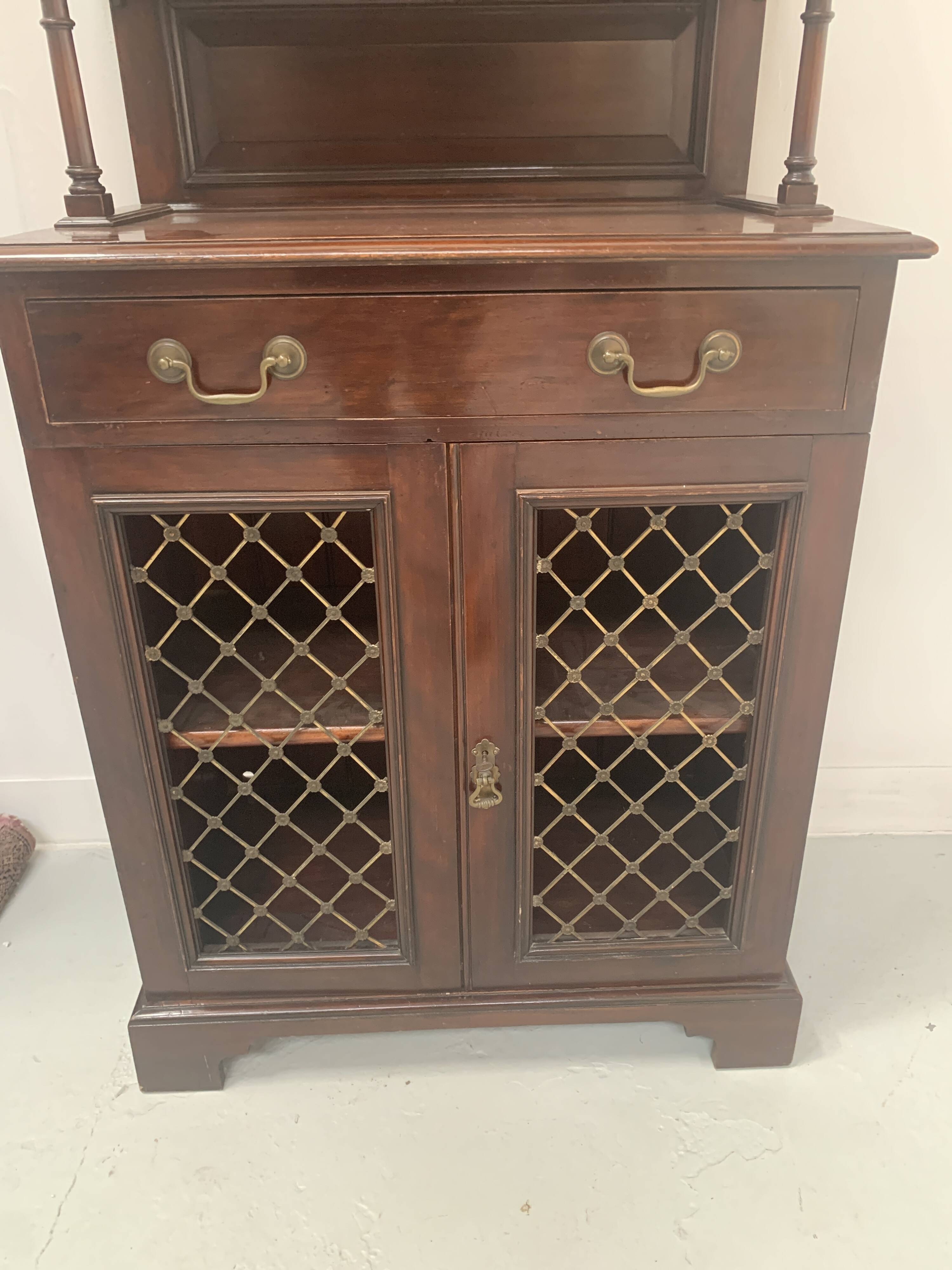 19th century Empire style mahogany serving trolley