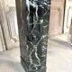 Louis XV style fireplace in green marble, 1900s