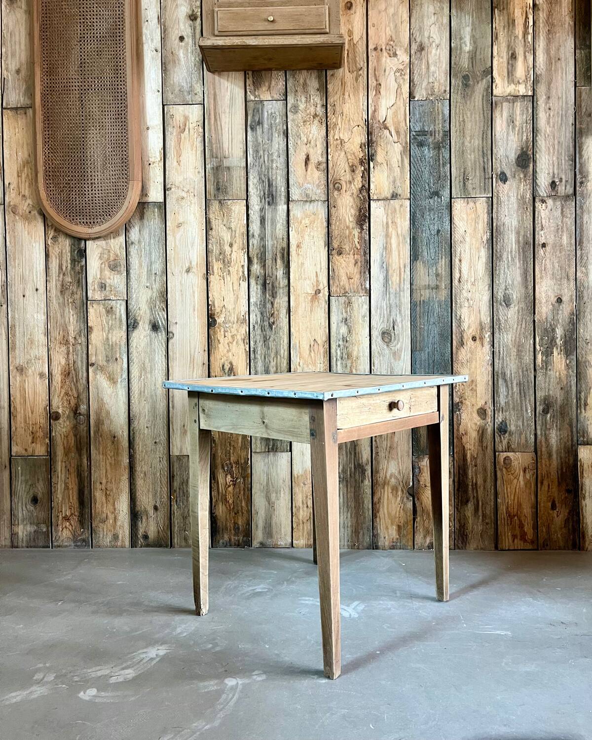 Wood and metal table