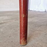 Vintage Irish Pub Stool: Green Leather Seat, Bentwood Thonet Style