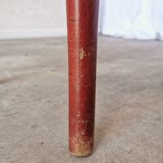 Tabouret de pub irlandais vintage : assise en cuir vert, bois courbé, style Thonet