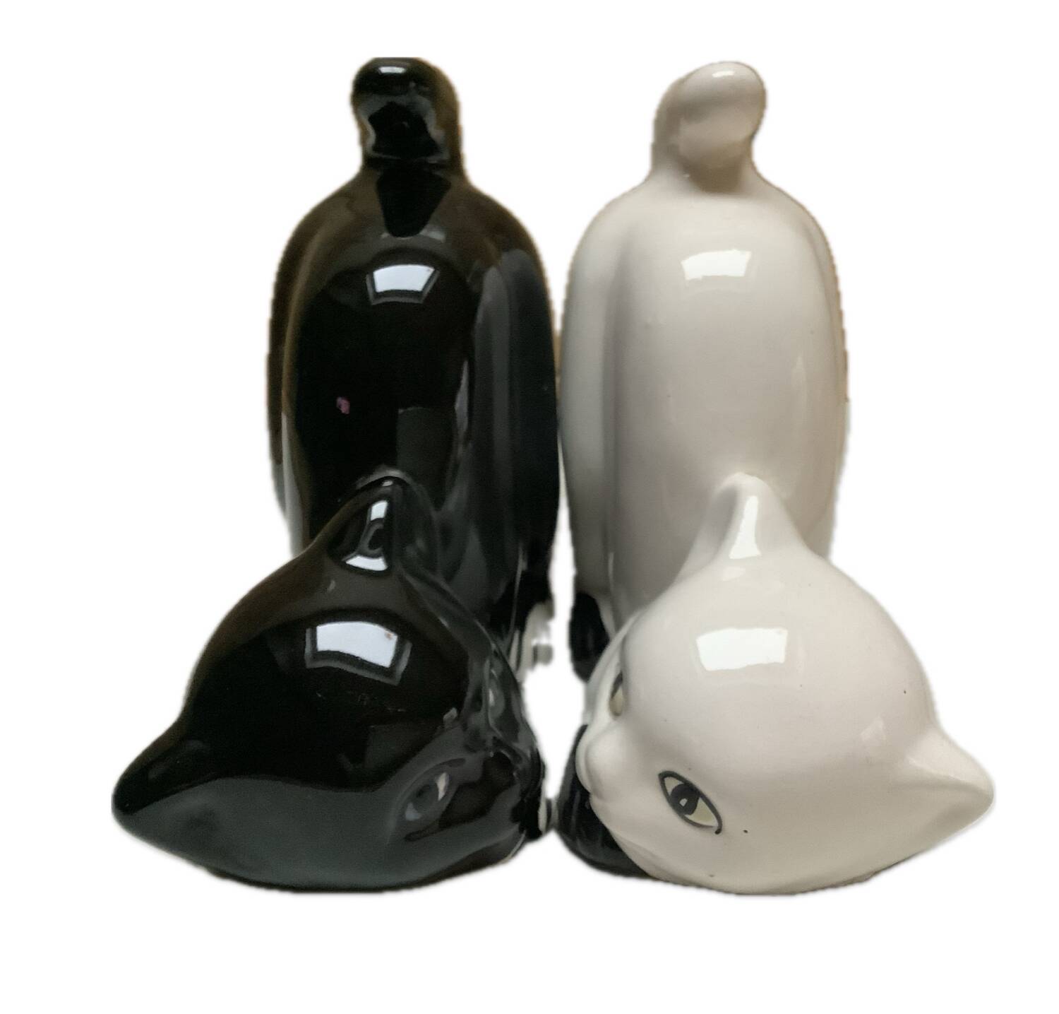 Porcelain cat bookends