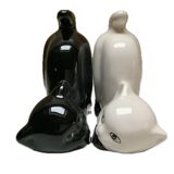 Porcelain cat bookends