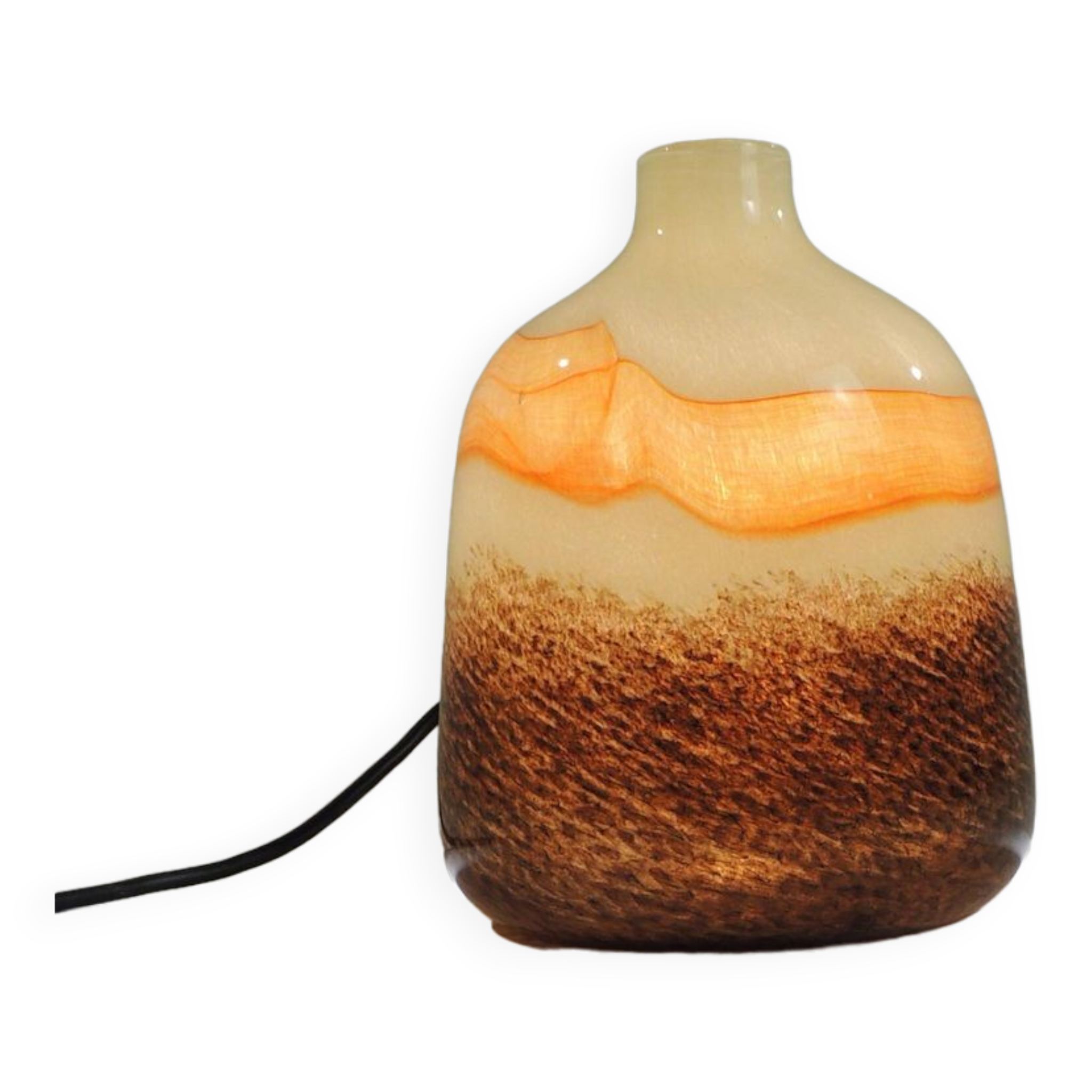 Vase à fleurs en verre  multicolore de Murano/vintage