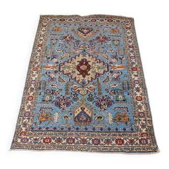 Qom Persian rug, handwoven silk and wool - 152 x 110 cm