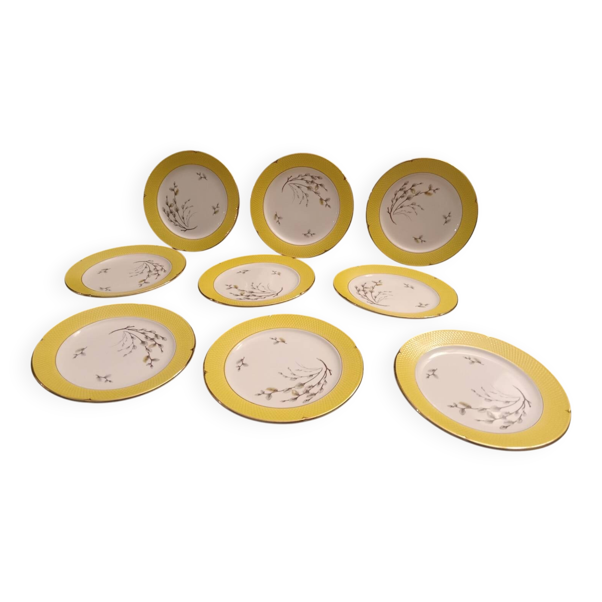 Lot d'assiettes à desserts vintage