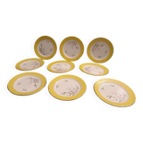 Lot d'assiettes à desserts vintage