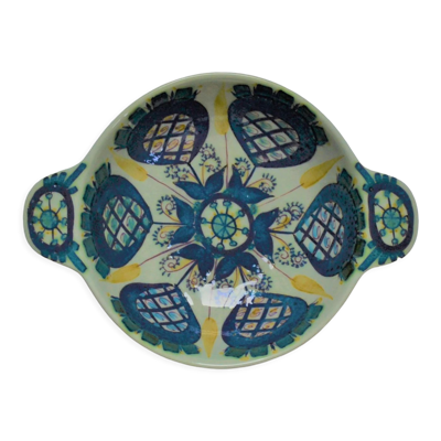 Plat rond à anse en faïence série Tenera de Marianne Johnson pour Royal Copenhagen
