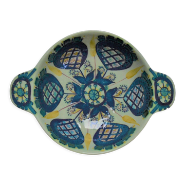 Plat rond à anse en faïence série Tenera de Marianne Johnson pour Royal Copenhagen