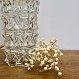 Vintage moulded glass tulip hanging lamp