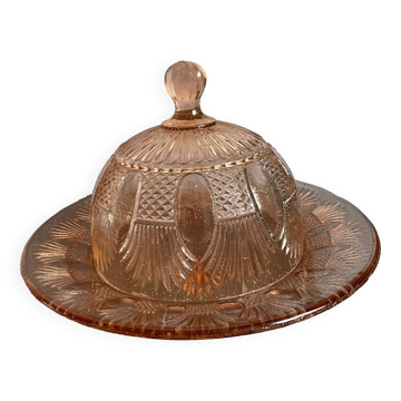 Pink bell, vintage glass, Jeannette