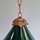Art Deco conical green opaline pendant light, 1920s-30s