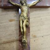 Crucifix ancien bois et métal