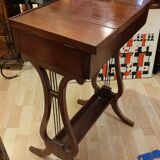 Lyre dressing table in solid Cuban mahogany period Directoire
