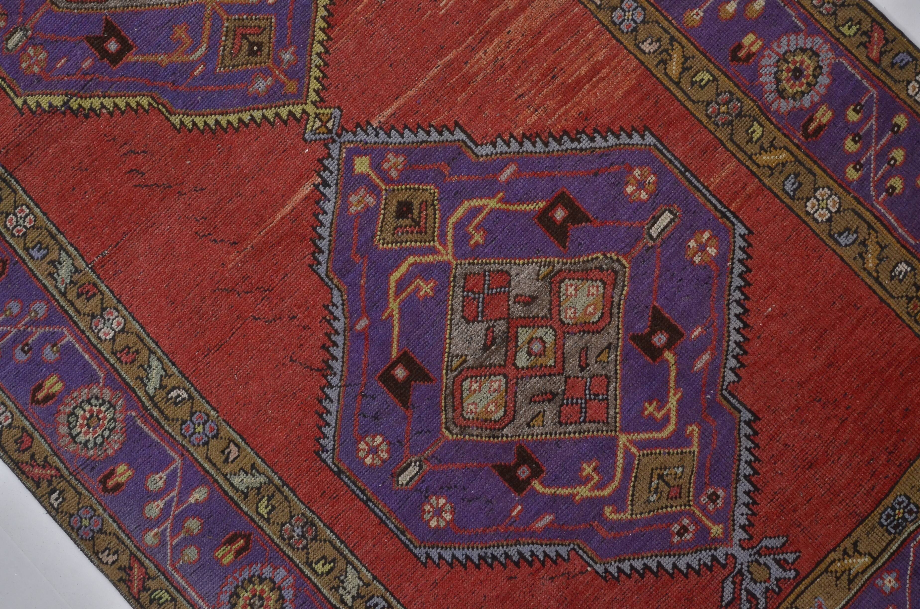 Red & Blue Turkish Wool Rug sku 1207