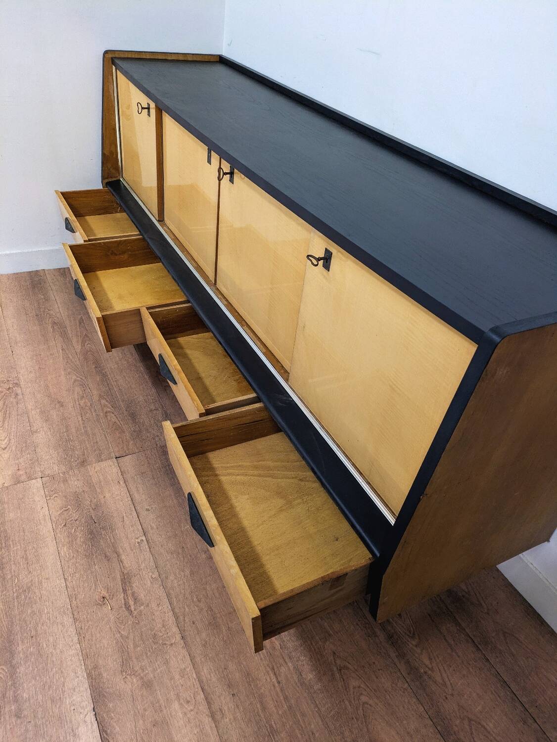 Vintage Scandinavian wooden sideboard