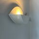 Pair of vintage white perforated metal wall lights, France 1980