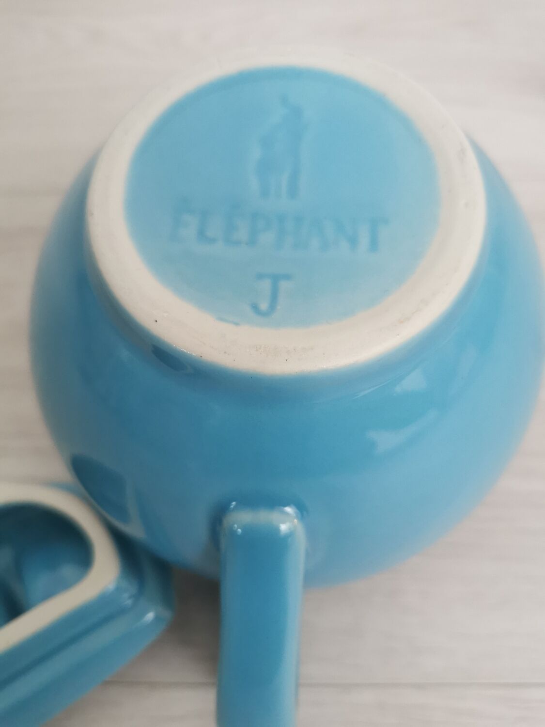 Théière vintage éléphant bleue