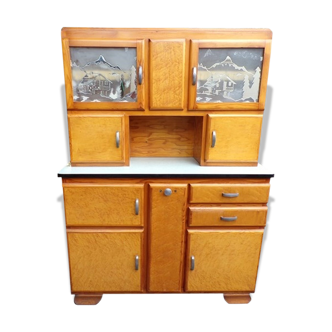 Buffet vintage glass mirror 50s