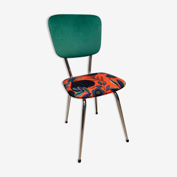 Chaise formica upcyclée - orphée orange