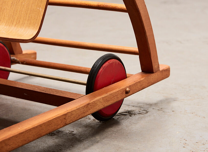 Hans Brockhage Kids Car / Rocking Chair for Siegfried Lenz 1950s