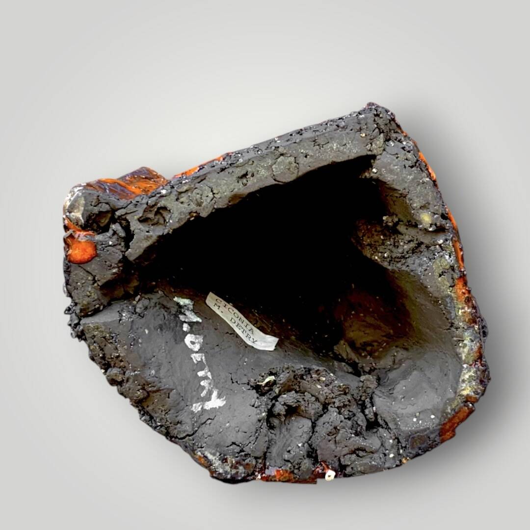 Ceramic sculpture signed M. Detry – Cicogna