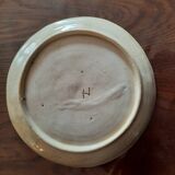 Decorative barbotine plate with apple design. Intended to be hung. Late 19th century.