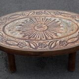 Coffee table lava stone