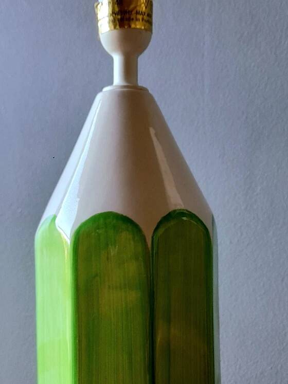 Lampe crayon en céramique 1980