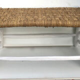 Wooden bench and rope