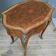 Table  Louis XV  en marqueterie rouge