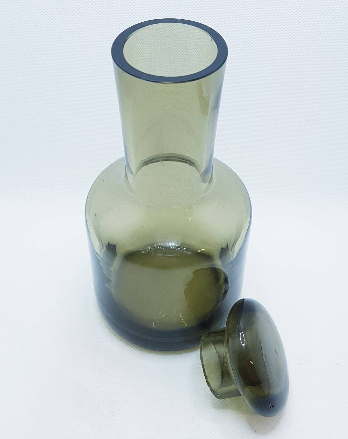 Smoked glass water carafe