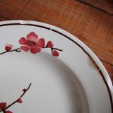 Set of 6 Terre de Fer St Amand "cherry" deep plates