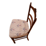 Antique Louis-Philippe chair in solid wood, 19th century, with restored seat.