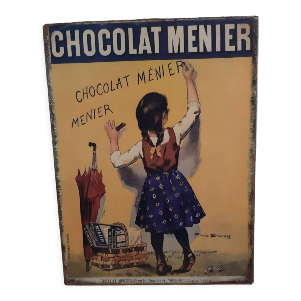 Plaque Publicitaire Métal Menier Chocolat, Neuve, Générique