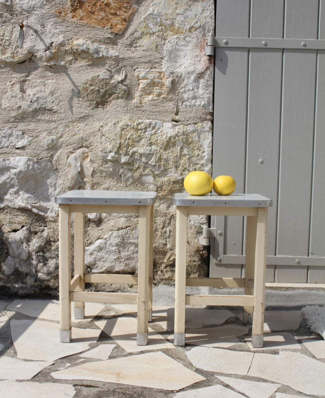 Pair of small stools years 50