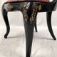 High-backed chair in wood and burgundy boiled cardboard, Napoleon III
