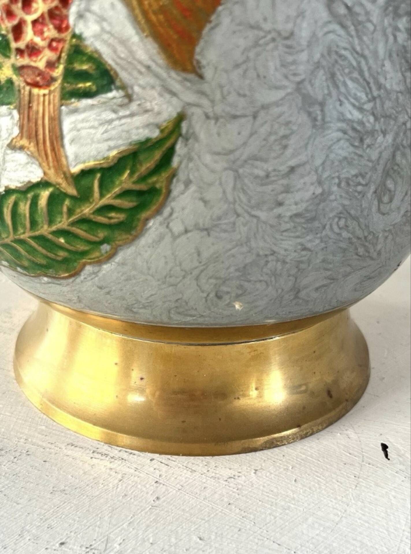French cloisonne bucket enamelled colored over brass champagne cooler