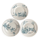 Assiettes plates en terre de fer Longwy "Mignon"