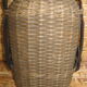 Bouteille osier bouchon porcelaine