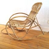 Rocking chair enfant en rotin