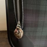 Tartan check suitcase