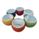 Set of 6 large mugs Pradel France – retro pop / Space Age design – mu
