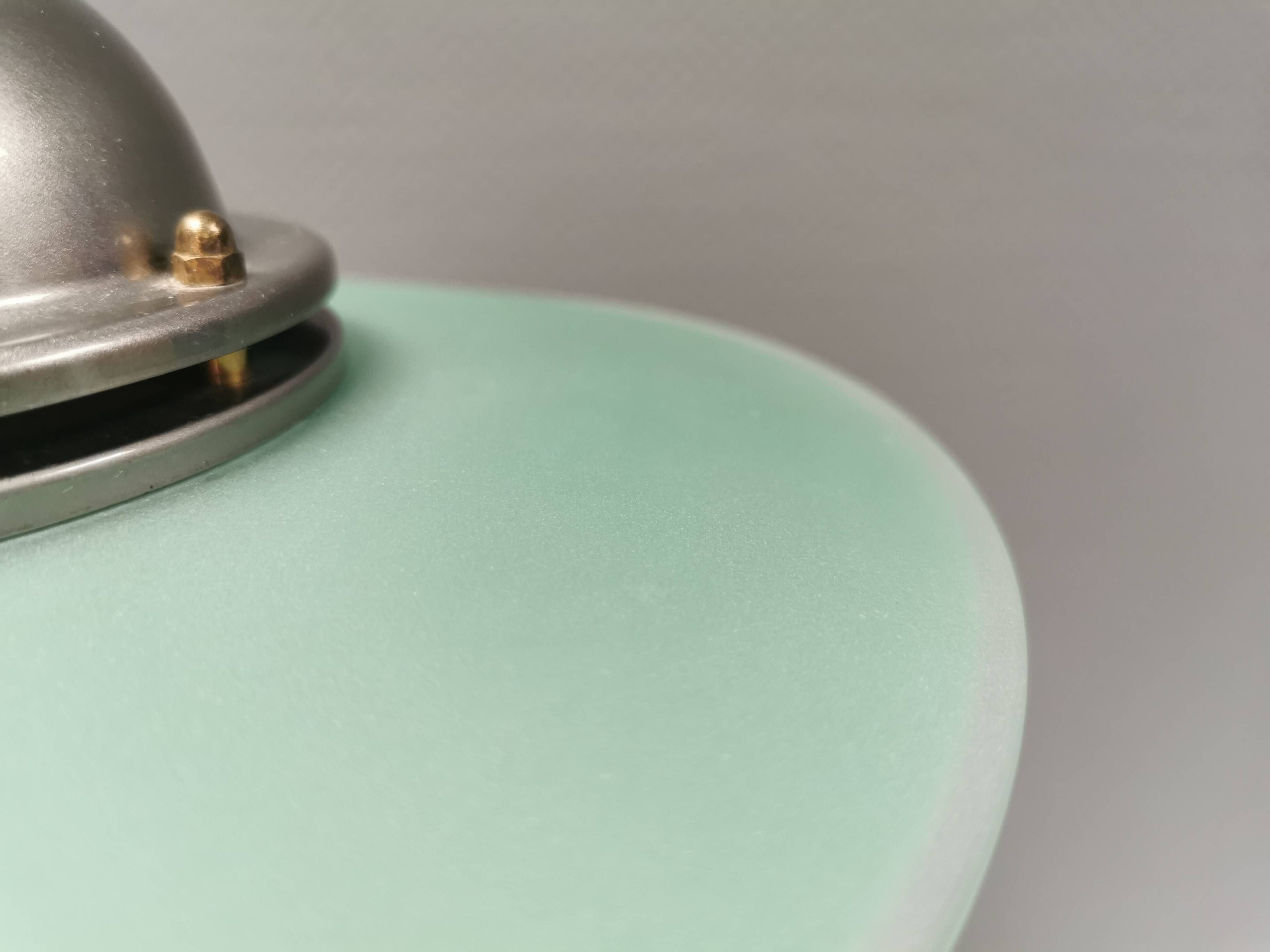Hanging lamp in metal and painted glass by Swedish Belid, estimated 1980-90s