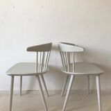 Ensemble de 4 chaises blanche "J104" par Jørgen Bækmark pour FDB Møbler 1960s