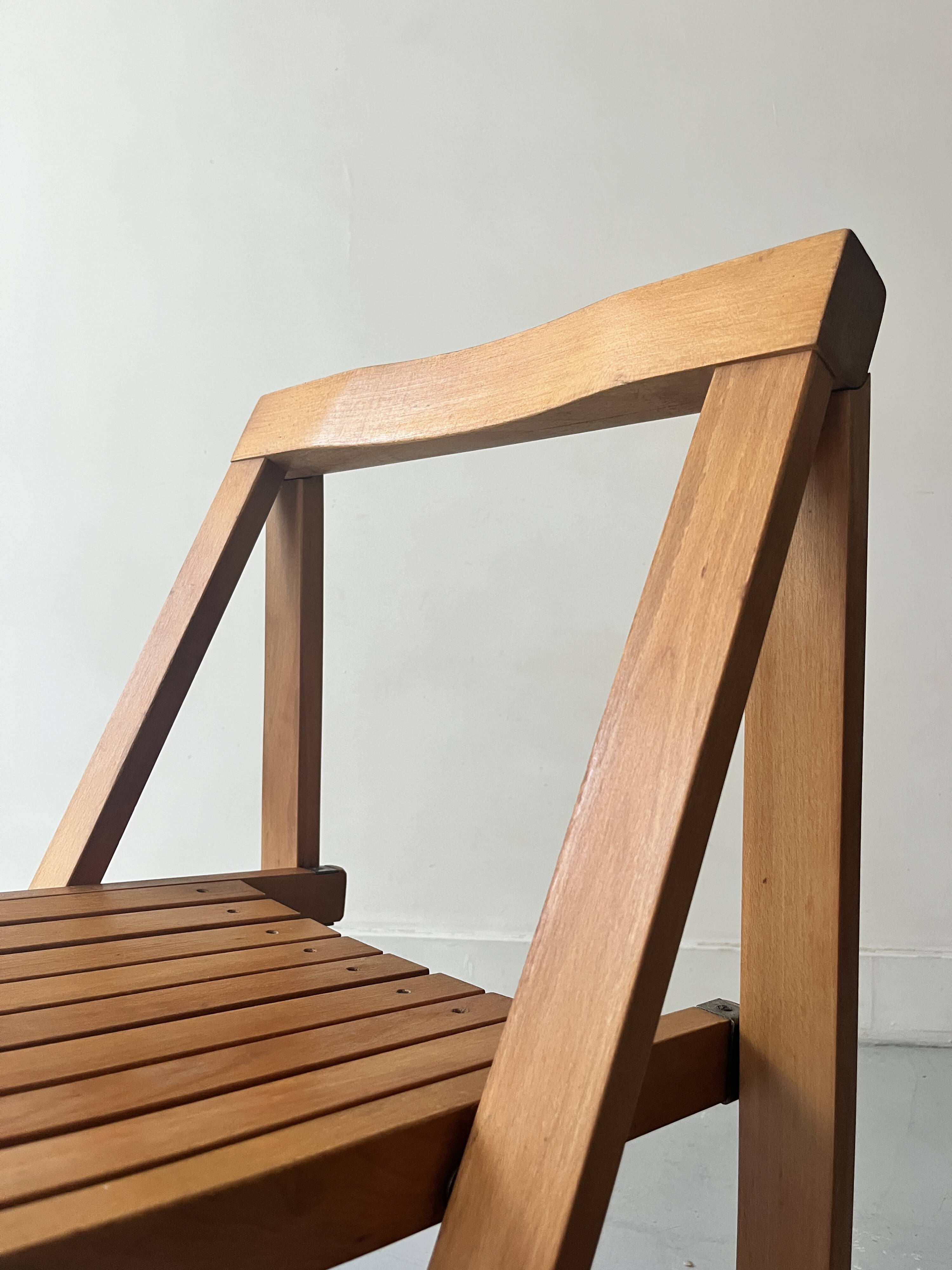 wooden folding chair by Aldo Jacober, design 1960/1970